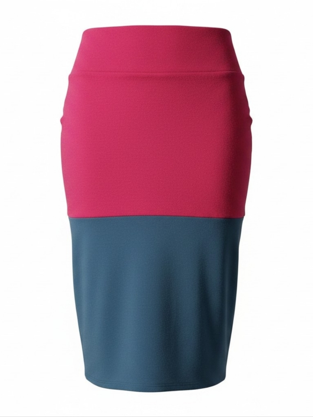 LULAROE | Cassie Two Tone Colorblock Pink Teal Stretchy Pencil Skirt | Large